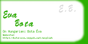 eva bota business card